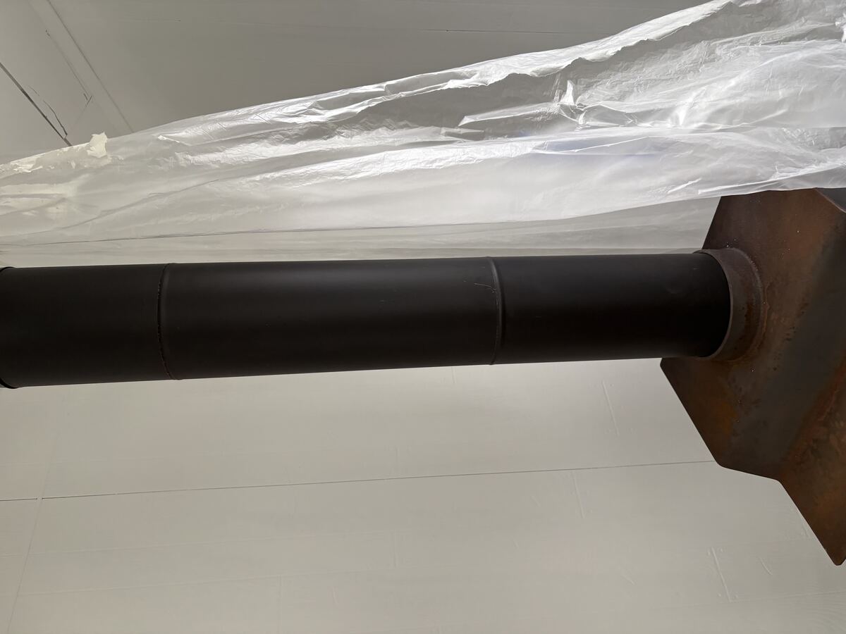 Clean chimney crown and flue opening